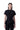 BLACK DENIM CAP SLEEVE PEPLUM TOP marques almeida