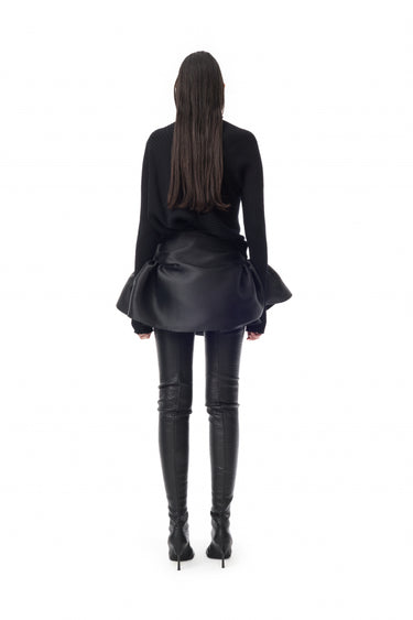 BLACK DRAPED JUMPER IN MERINO KNIT marques almeida