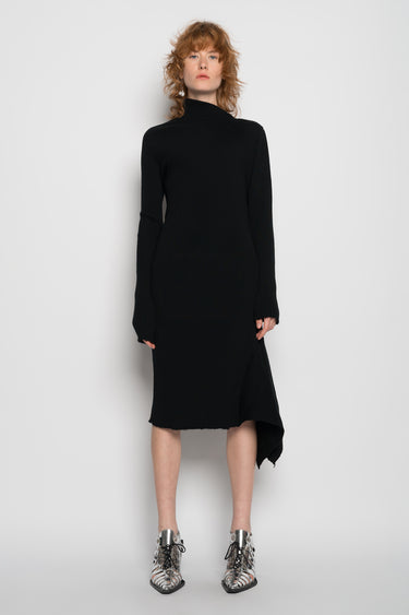 BLACK DRAPED NECK DRESS marques almeida