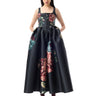 BLACK FLOWER PRINTED PRINCESS DRESS marques almeida