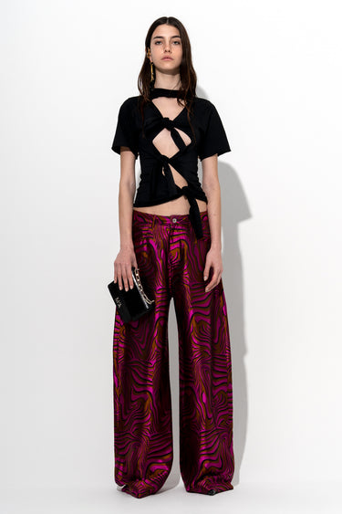 BLACK JERSEY T-SHIRT WITH KNOTS marques almeida