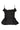 BLACK LINEN GATHERED STRAP TOP marques alemida