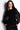 BLACK MERINO FITTED JUMPER WITH BOMBER SLEEVES marques almeida