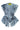 BLUE ACID WASH STRUCTURE SHOULDER CINCHED TOP marques almeida