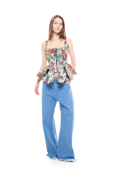 BLUE DENIM BOYFRIEND TROUSERS marques almeida