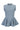 BLUE TWEED DENIM ROUND NECK PEPLUM TOP marques almeida