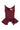 BURGUNDY DRILL CORSET WITH PEPLUM MARQUES ALMEIDA