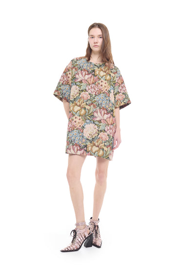 GREEN BROCADE T-SHIRT DRESS marques almeida