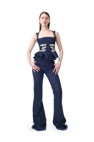 INDIGO DENIM BOOTCUT JEANS marques almeida