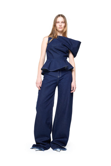INDIGO DENIM BOYFRIEND STYLE JEANS marques almeida