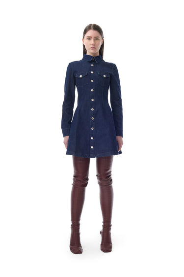 INDIGO DENIM SHORT SHIRT DRESS marques almeida
