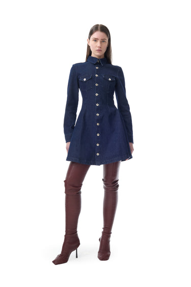 INDIGO DENIM SHORT SHIRT DRESS marques almeida