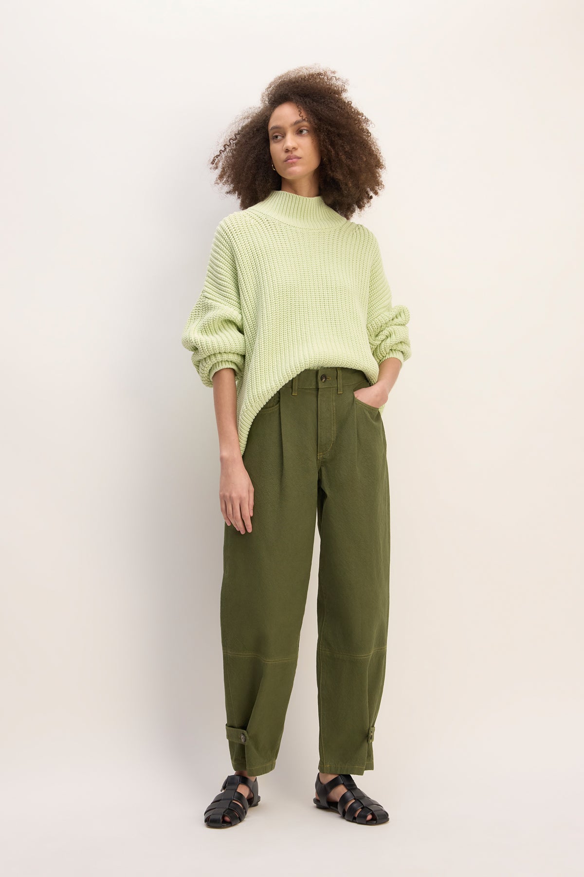 KHAKI CUFFED TROUSERS – MARQUES ' ALMEIDA