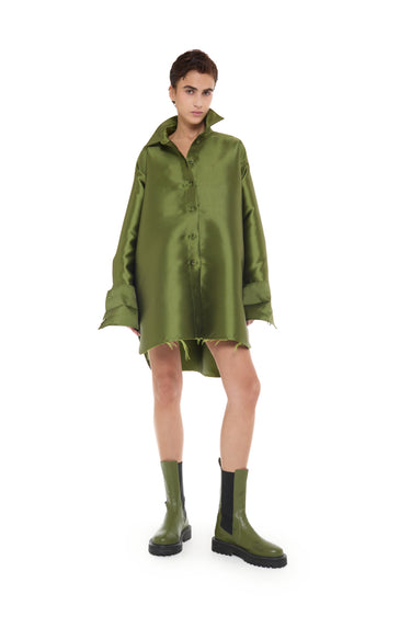 KHAKI MIKADO OVERSHIRT marques almeida