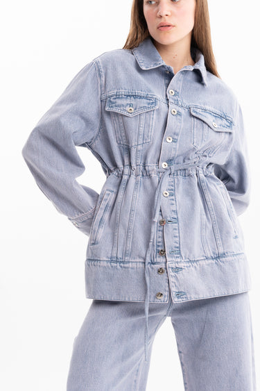 LILAC OVERDYE DENIM CINCHED JACKET marques almeida