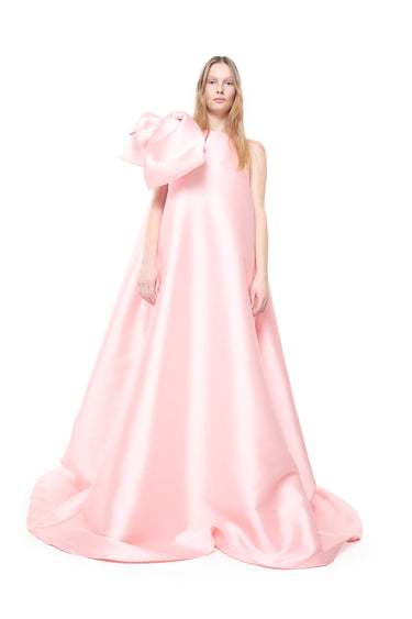 PINK LONG TRAIN BOW DRESS marques almeida