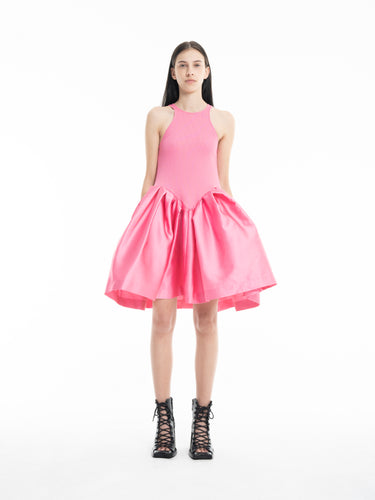 PINK MINI DRESS WITH TANK TOP SCOOPED marques almeida