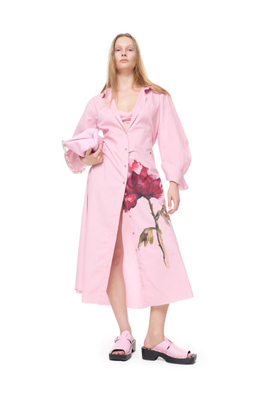 PINK WATERCOLOUR SHIRT DRESS marques almeida
