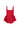 RED CORSET WITH PLEATED HIP PANELS marques almeida
