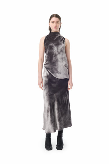 SILVER VELVET BIAS MIDI SKIRT marques almeida