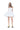 WHITE CINCHED PLEATED MINI DRESS marques almeida