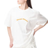 WHITE OVERSIZED T-SHIRT WITH GOLD LOGO marques almeida