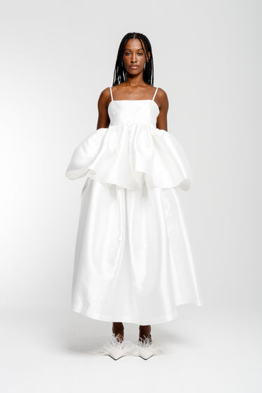 WHITE STRAPPY PUFF TOP marques almeida