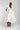 WHITE V NECK CINCHED PLEATED MIDI DRESS marques almeida