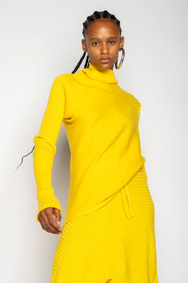 YELLOW DRAPED JUMPER marques almeida