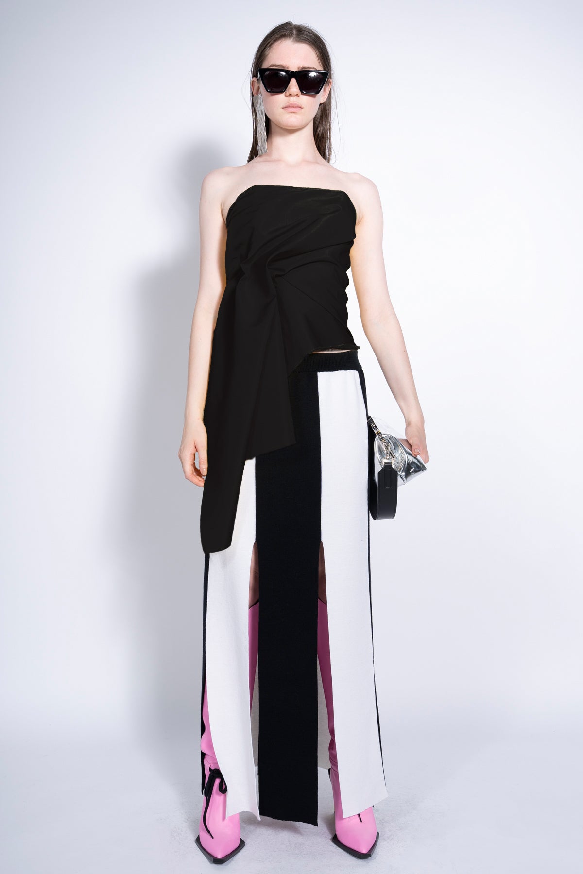 BLACK DRAPED CORSET MARQUES ' ALMEIDA BLACK DRAPED CORSET MARQUES ' ALMEIDA