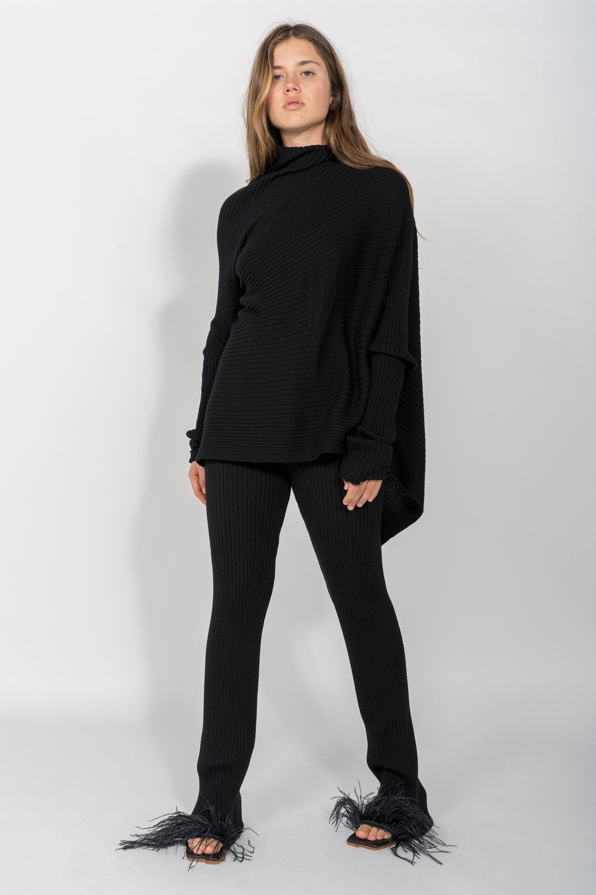 BLACK KNITTED TROUSERS MARQUES ALMEIDA
