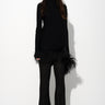 BLACK MERINO WOOL DRAPED JUMPER WITH FEATHERS marques almeida