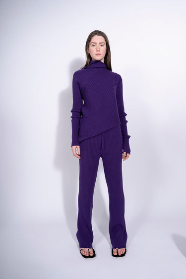 PURPLE KNITTED TROUSERS marques almeida