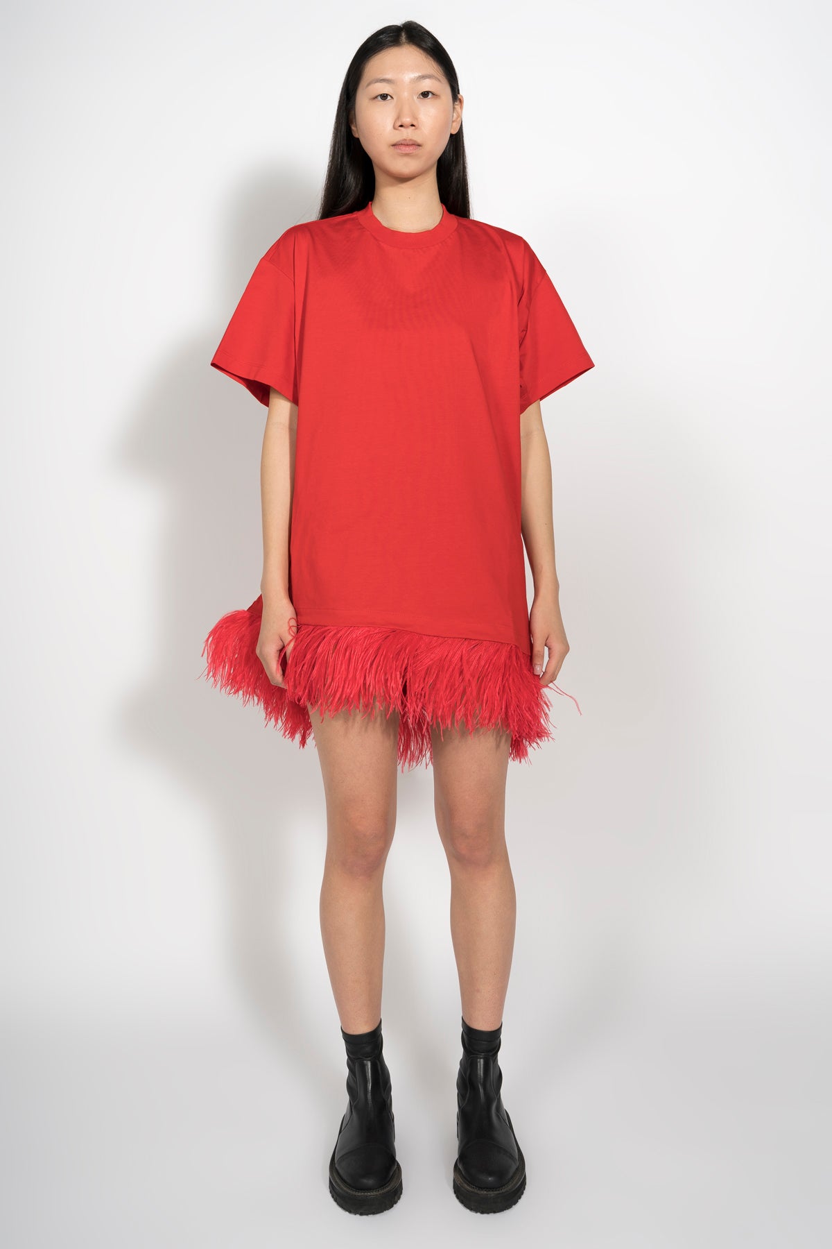 marques almeida shirt dress PINK OVERSIZED T-SHIRT DRESS MARQUES ' ALMEIDA