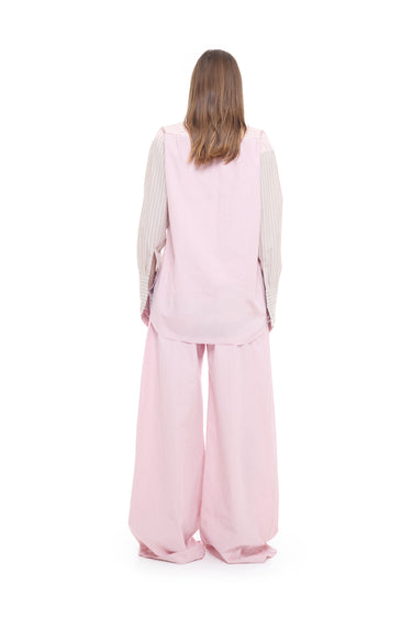 PINK OVERSIZED PATCHWORK BOYFRIEND SHIRT MARQUES ALMEIDA