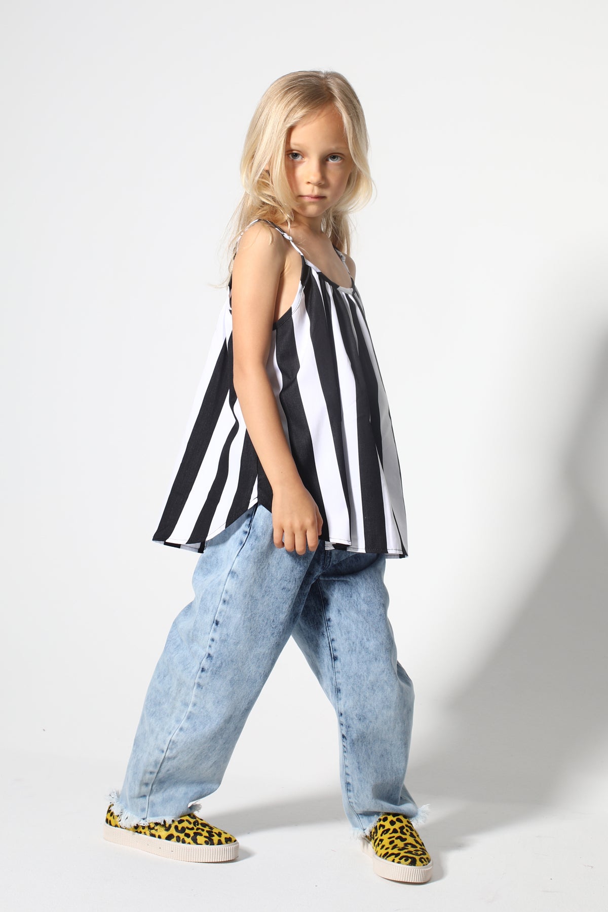 ACID WASH DENIM BAGGY TROUSERS makids