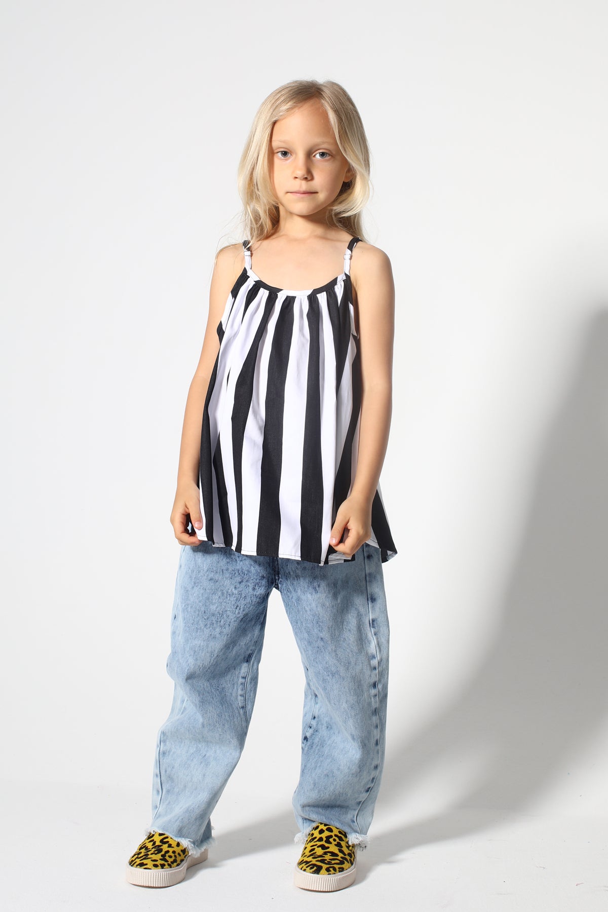 ACID WASH DENIM BAGGY TROUSERS makids