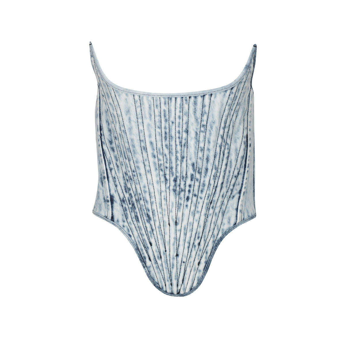 ACID WASH DENIM SHAPED CORSET marques almeida