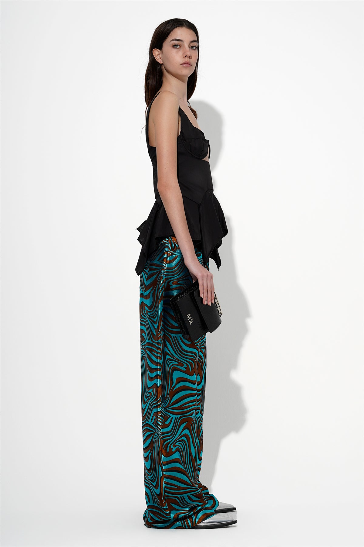 BLUE ZEBRA BROCADE BOYFRIEND TROUSERS – MARQUES ' ALMEIDA