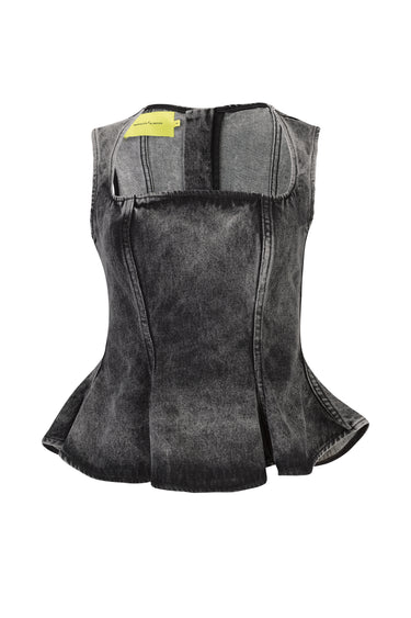 DENIM GREY ACID WASH CORSET marques almeida