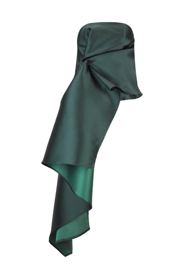 GREEN DRAPED STRAPELESS TOP marques almeida