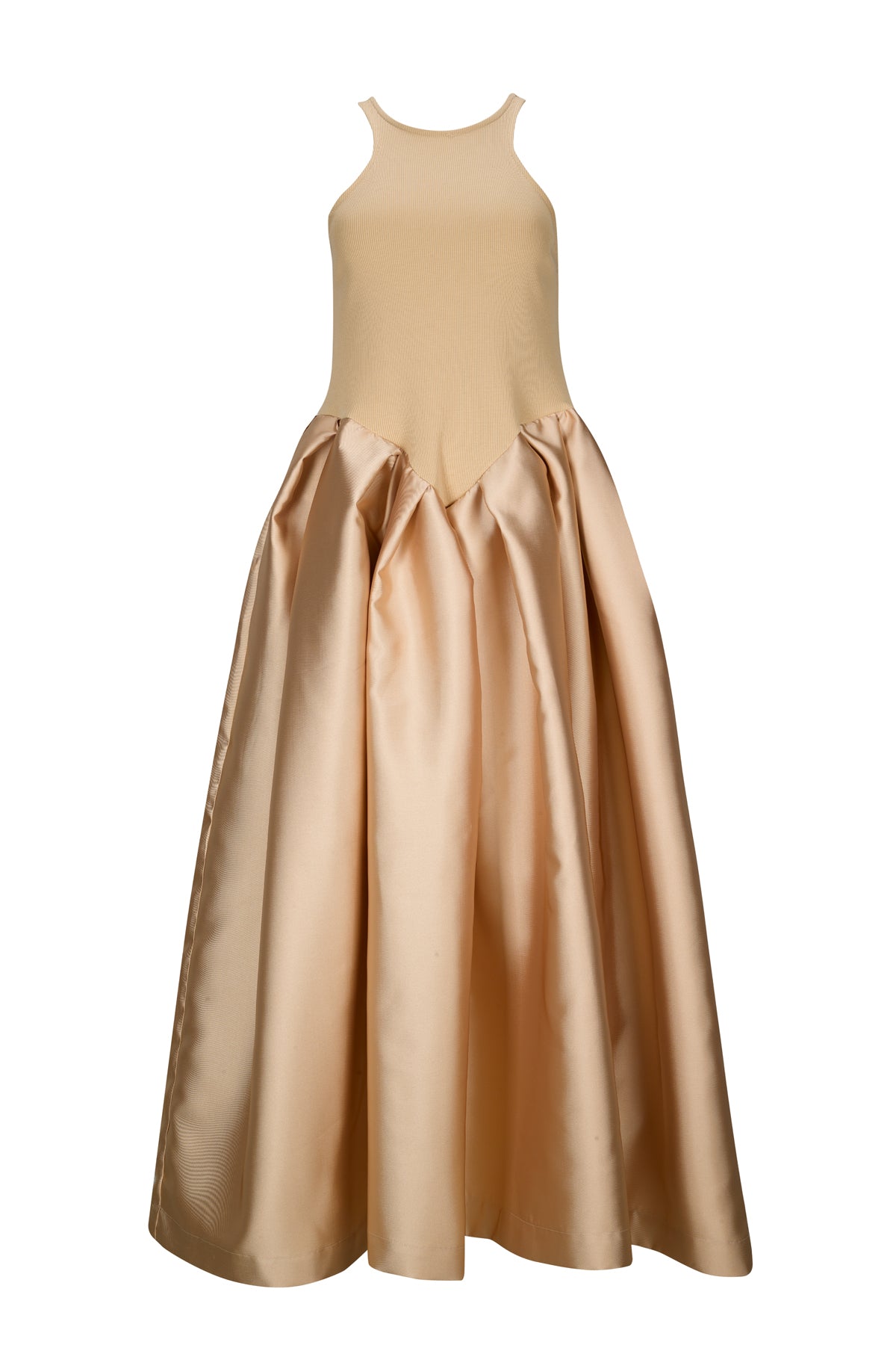 BEIGE FULL SKIRT TANK TOP DRESS marques almeida