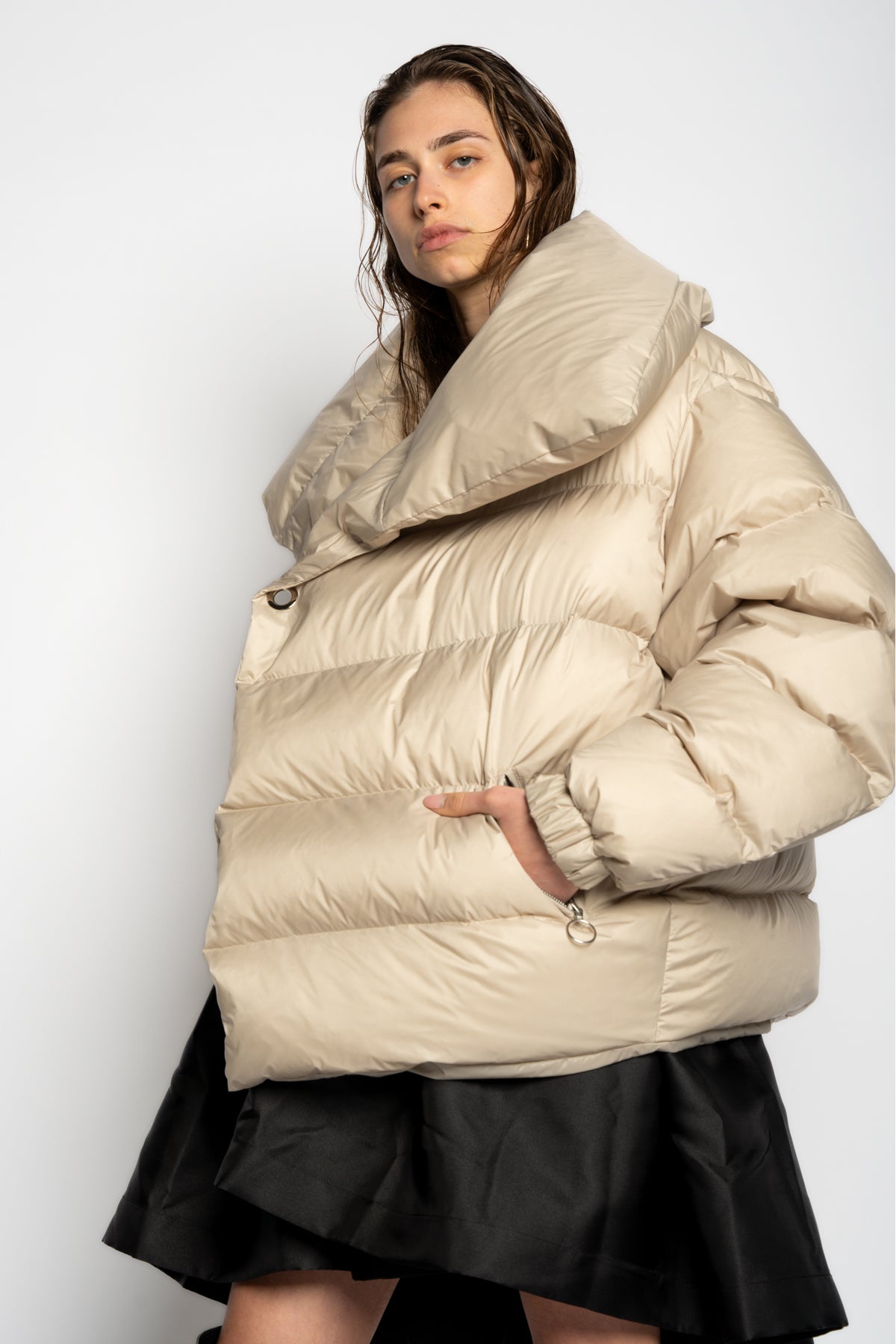 BEIGE M'A PUFFER JACKET MARQUES ALMEIDA