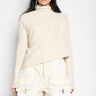 BEIGE RECYLED COTTON KNIT DRAPED JUMPER marques almeida