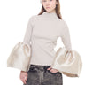 BEIGE TURTLENECK PUFF SLEEVE TOP marques almeida