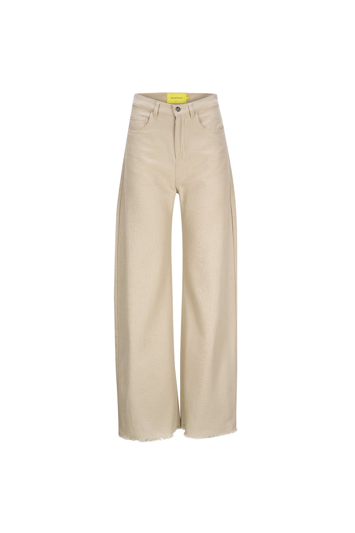 BEIGE WOVEN BOYFRIEND TROUSERS marques almeida