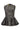 BLACK ACID WASH DENIM ROUND NECK PEPLUM TOP MARQUES ALMEIDA