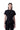 BLACK DENIM CAP SLEEVE PEPLUM TOP marques almeida