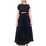 BLACK LINEN GATHERED WRAP MIDI SKIRT MARQUES ALMEIDA