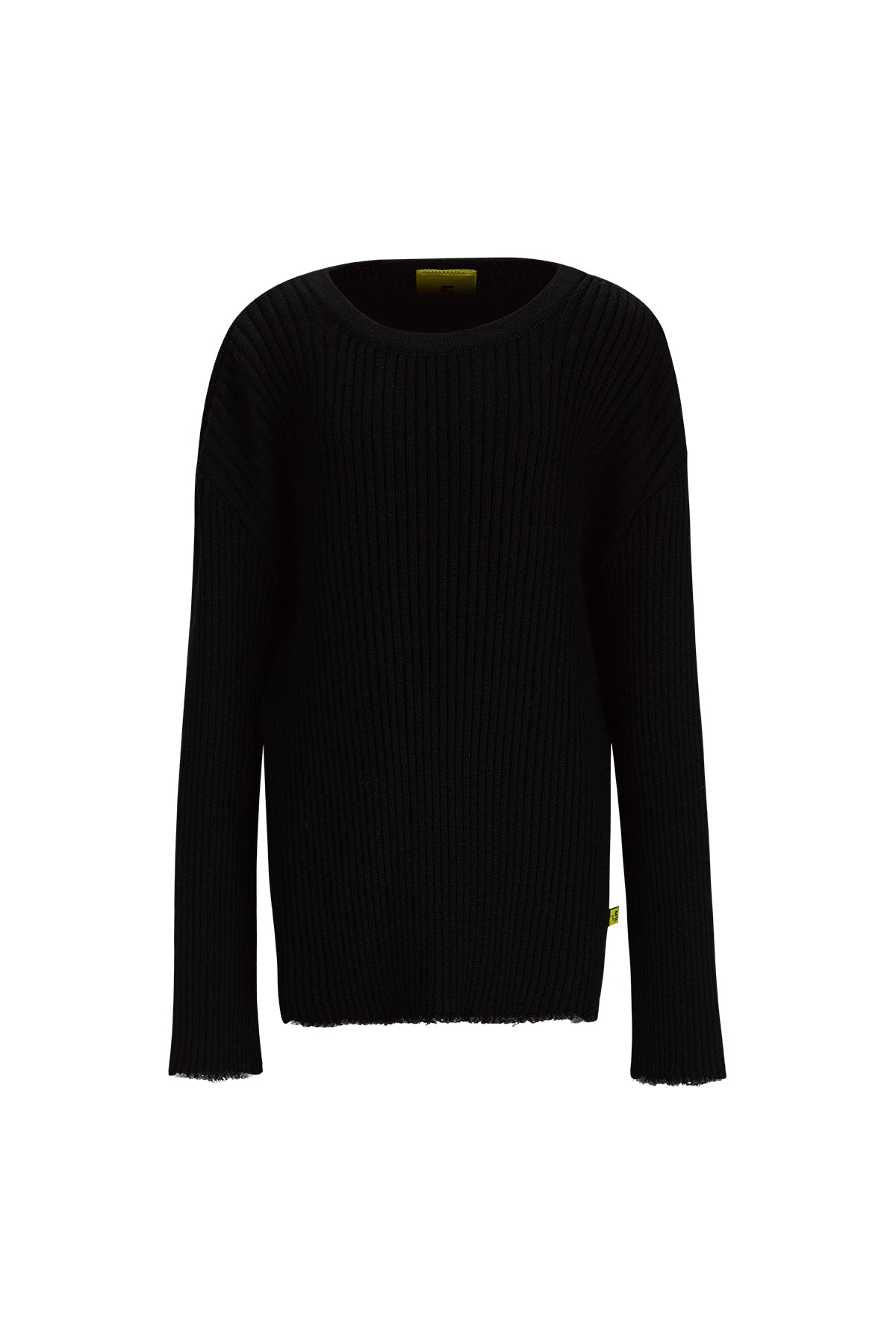 BLACK MERINO KNIT JUMPER